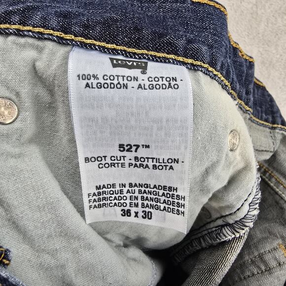 Levis 527 Jeans Mens 36x30 Blue Boot Cut Denim Western Cowboy Rodeo Cotton - Picture 5 of 14